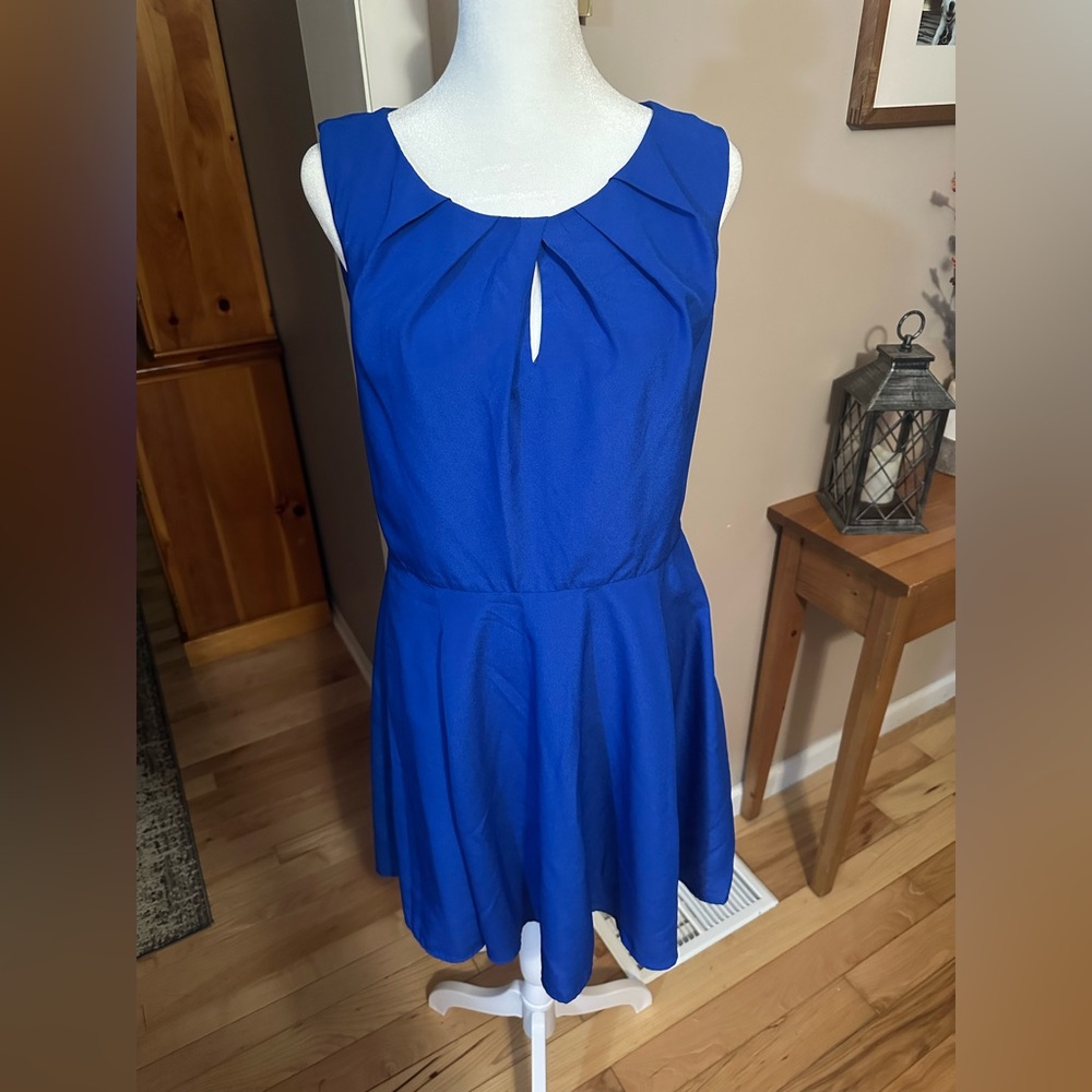 Deep Blue Sleeveless Dress- express